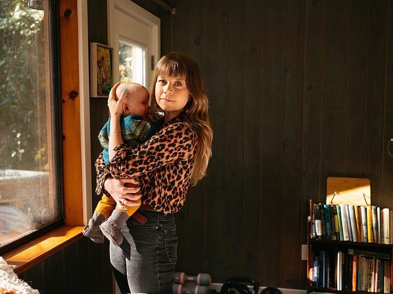 Britt Wray and her seven-month-old son, Atlas. (Portraits by Jake Stangel)