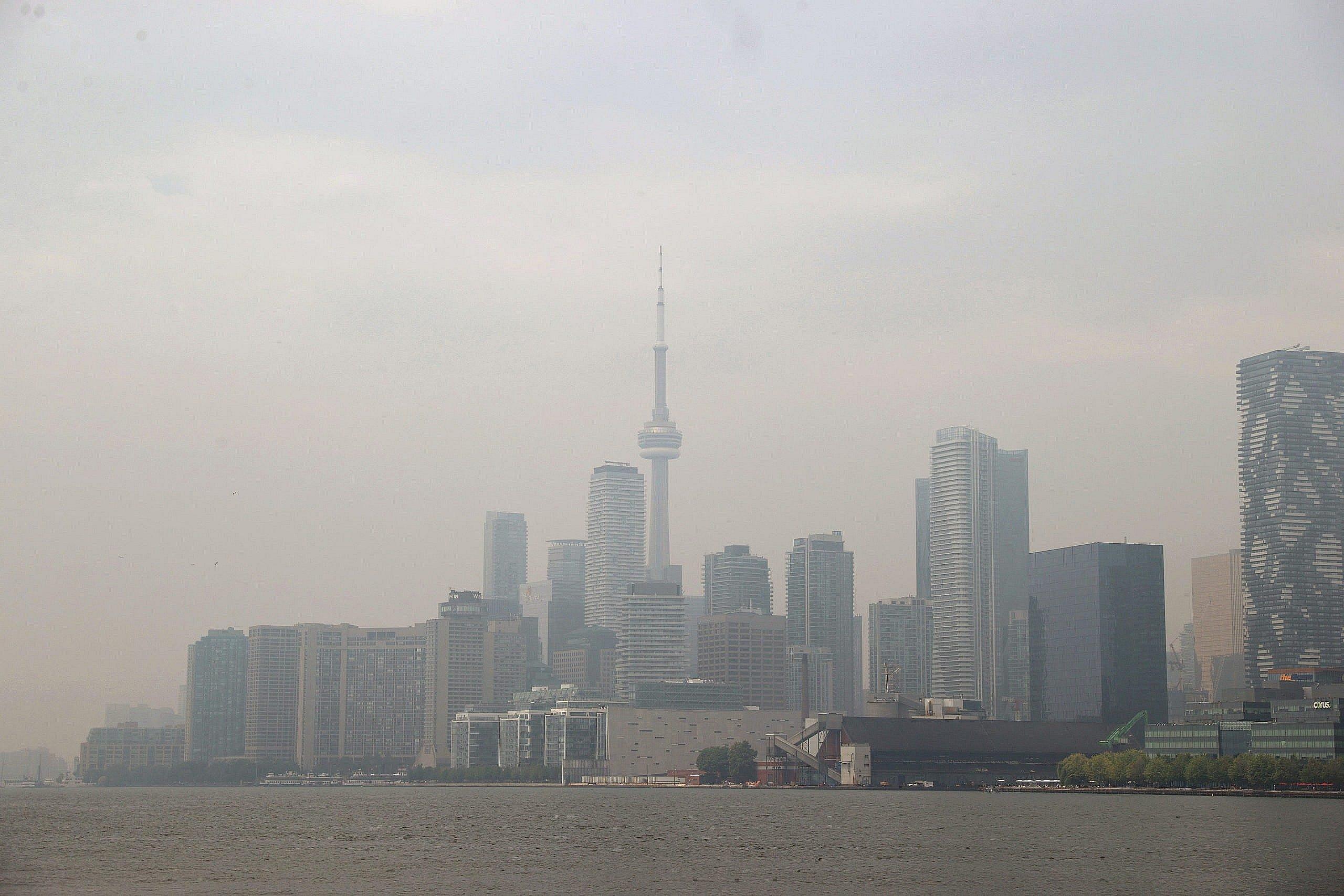 Ontario: The Toronto skyline was clouded in smoke one afternoon last June. In 2060, as larger swaths of Canadaâs boreal fires burn, the plumes of toxic smoke produced are likely to become a more regular feature of summertime life in the urban south.