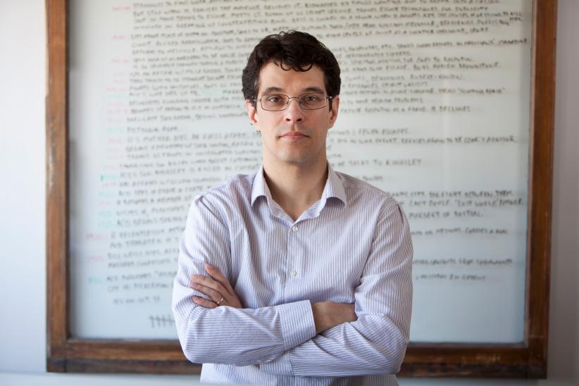 VANCOUVER, B.C .: MARCH 31, 2014 -- Writer Steven Galloway is pictured in his office at the University of British Columbia in Vancouver, British Columbia on March 31, 2014. (BEN NELMS for National Post)