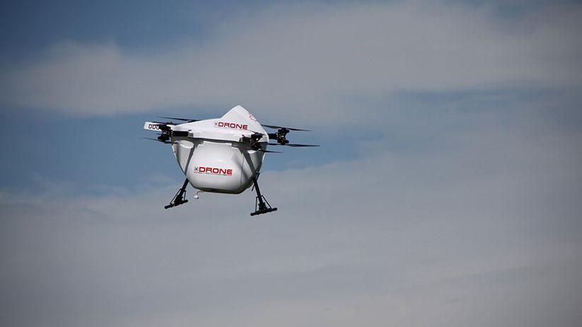 Sparrow drone in flight. (Drone Delivery Canada)