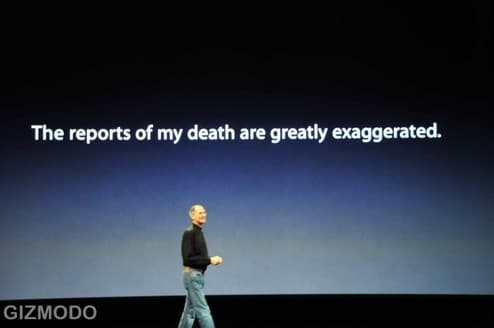Steve Jobs, still not dead, still skinny