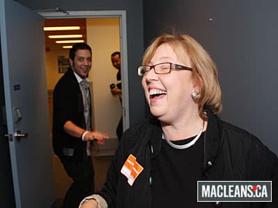 What Elizabeth May did between debates