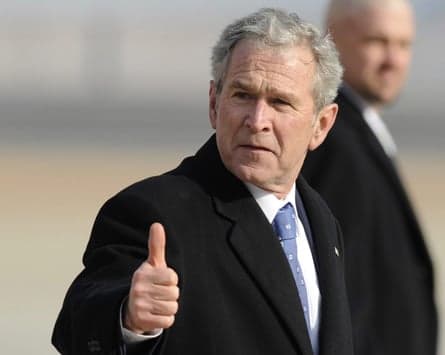George W. speaks in Calgary
