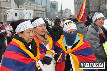 Tibet Rally on Hill: MPs, an athlete and serious nails