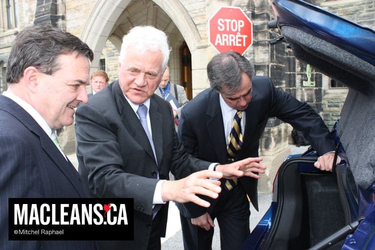 Trudeau, Flaherty, Prentice take a quiet ride