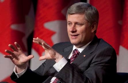 Harper says that weak Western economies put Canada at risk