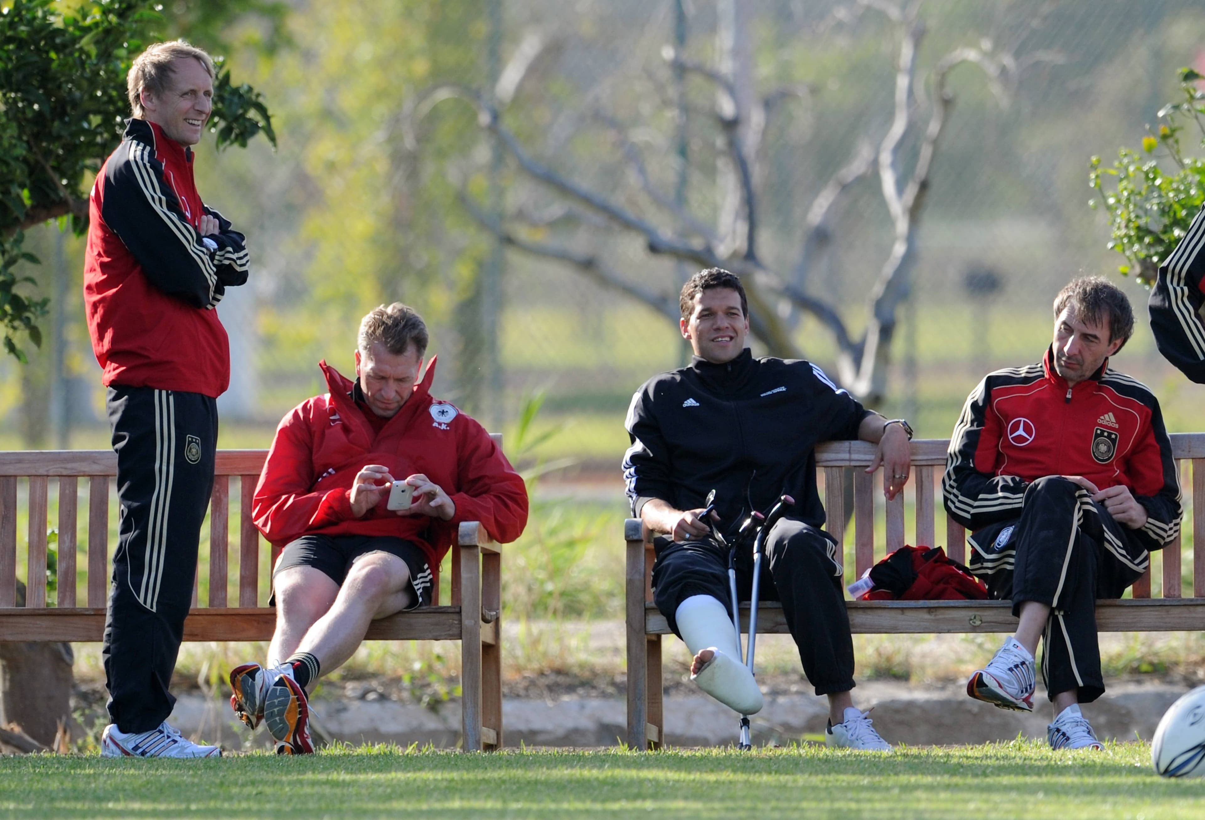 Injured Michael Ballack