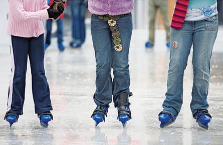 Skating on fake ice