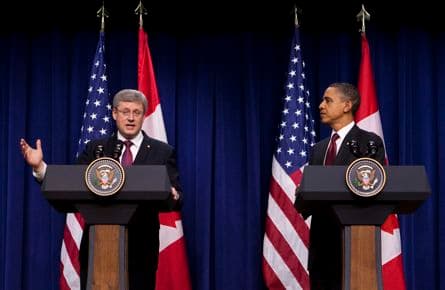 Stephen Harper: speaking to Americans in French