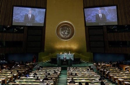 Canada's foreign policy, in black and white and orange