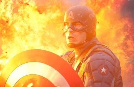 Captain America is not on fire