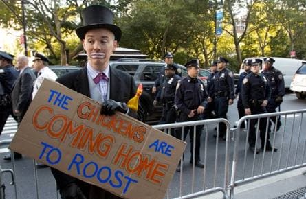 Scenes from the Occupy Wall St. protest in NYC