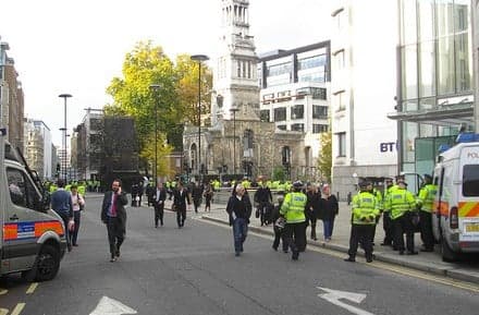 More police than protestors in London