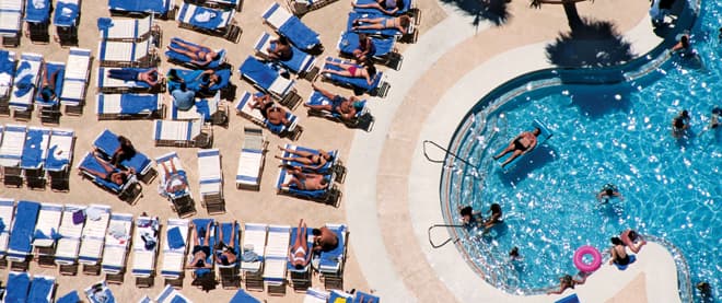 The pool chair stakeout