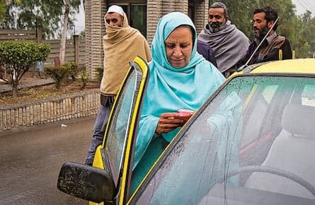 The only female taxi driver in Pakistan