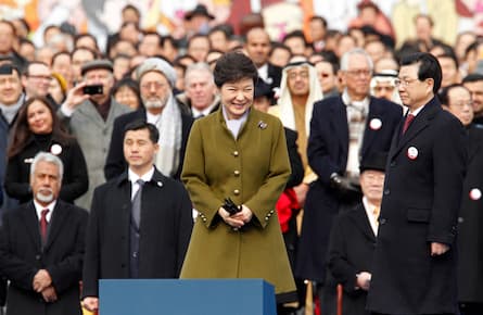 South Korea swears in first female president, Park Geun-hye