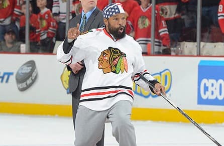 'I pity that puck' — Mr. T shoots from centre ice