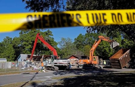 In pictures: Crews demolish home above deadly Florida sinkhole