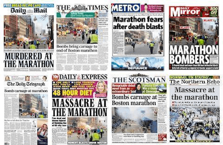Deadly explosions at Boston Marathon: A gallery of the world's front pages