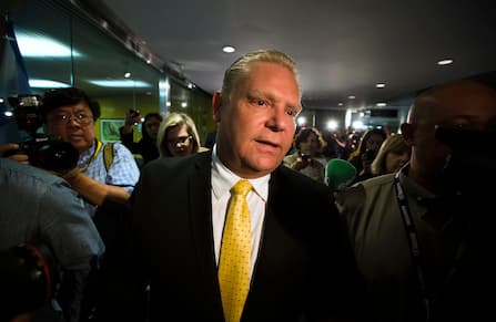 Doug Ford defends mayor, takes on media in prepared statement