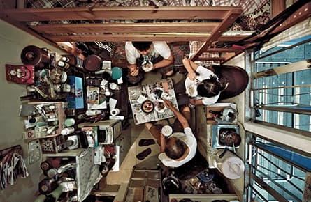 Family life in 40 sq. feet: Aerial photos document shocking housing conditions in Hong Kong