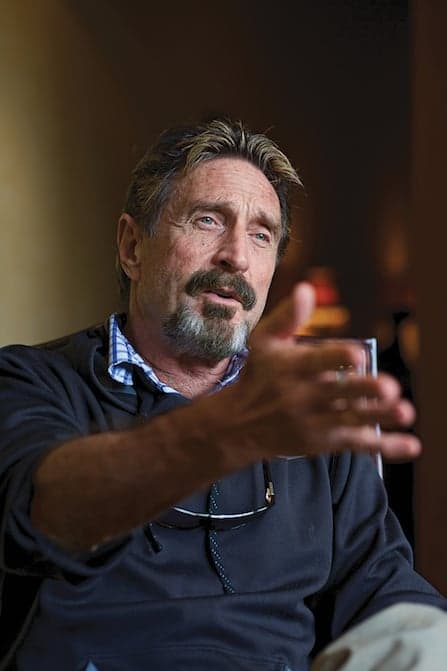 John McAfee's endgame: 'To stay alive as long as possible'