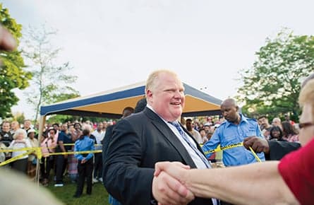Politics in the park with Rob Ford