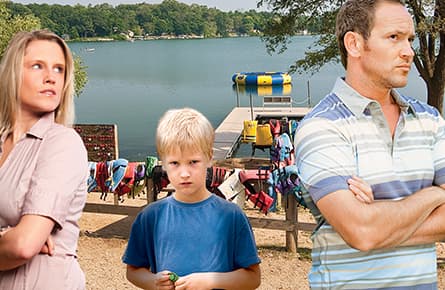 When divorced parents take on camp visitors' day