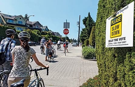 Vancouverites feud over proposed bike lane in wealthy west side