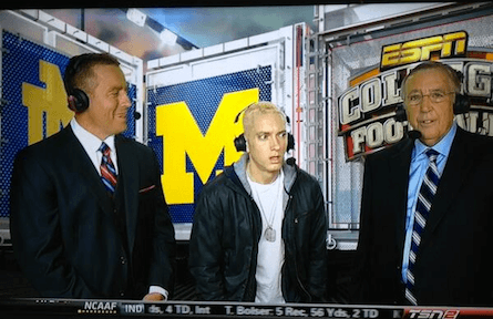 'Eminem and Musburger. That is all'