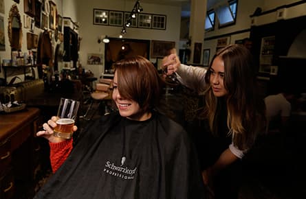 Come for the haircut, stay for the party