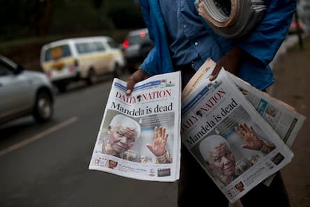 Nelson Mandela: Front-page gallery