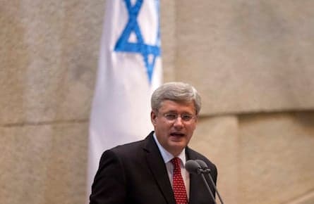 Harper's Israel speech: If peace were that simple, we'd be there already
