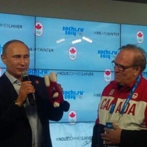 Vladimir Putin visits Canada Olympic House