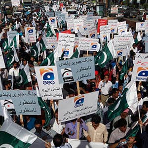 Pakistan's most widely viewed TV station is teetering on the brink