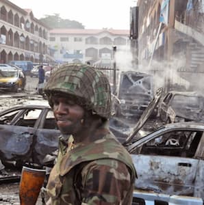 5 at 5: Bomb blast kills at least 21 in Nigerian shopping centre