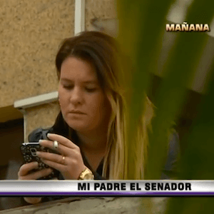 Karen Duffy tells story on Peruvian TV
