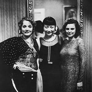 A dual portrait of Dietrich and Riefenstahl