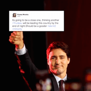 60 seconds at the end of the Trudeau campaign