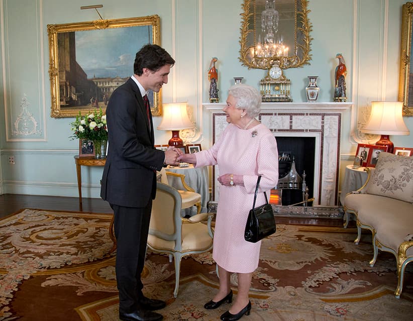 The Queen receives Justin Trudeau in the U.K.