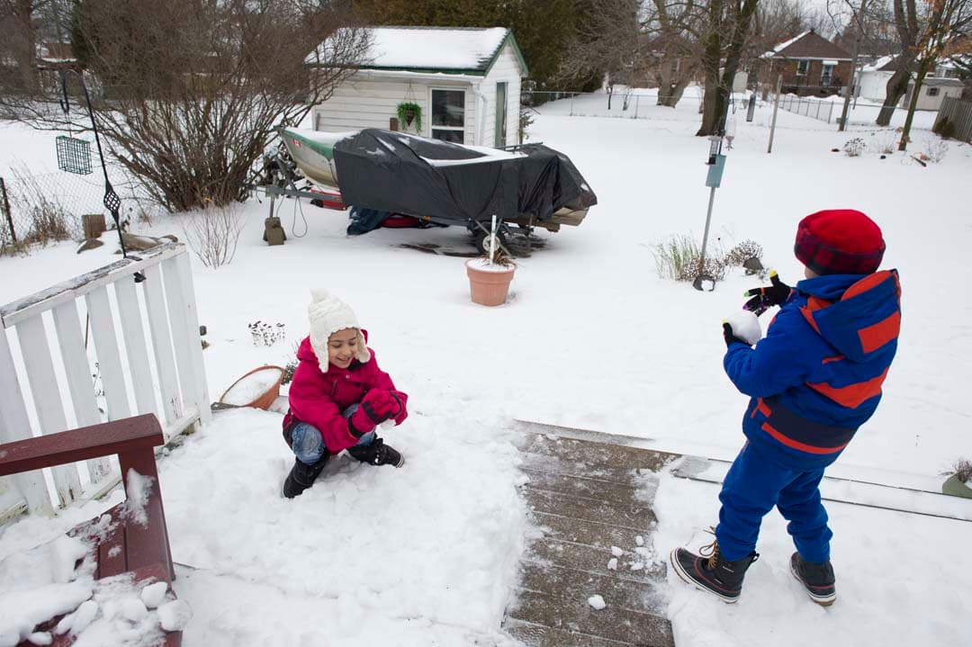 First Snow: Syrian refugees tobaggan for the first time