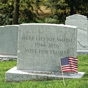 Partisan to the very end—and beyond