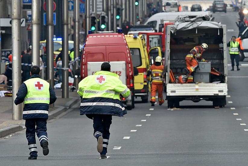 Photos: Fear and panic during the Brussels attacks