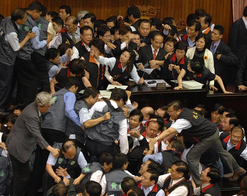 Parliamentary fighting is a global tradition