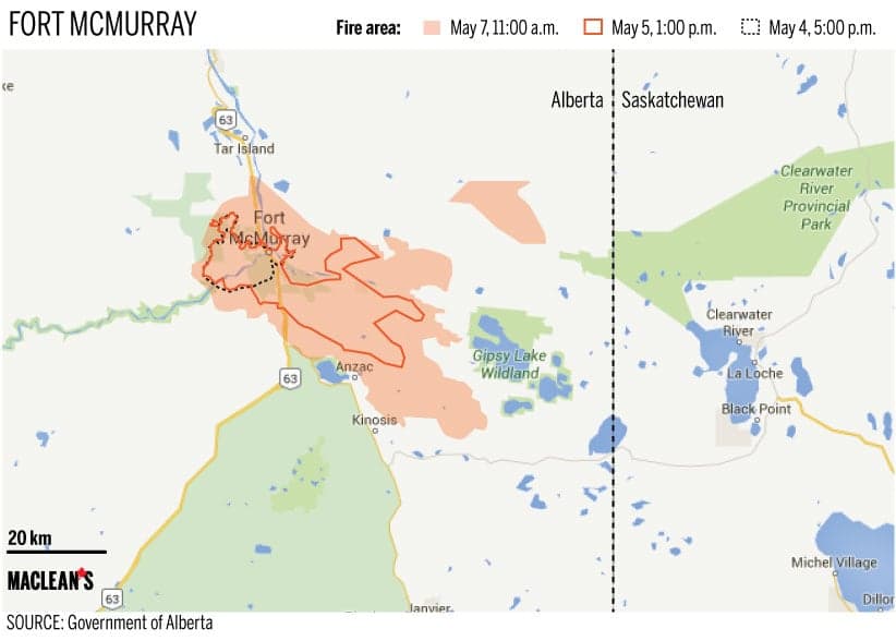How big is the Fort McMurray fire?