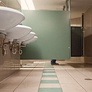 Do police need a warrant in a public restroom?