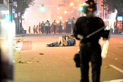 The girl in 'that kissing photo' on the 2011 Stanley Cup Riot