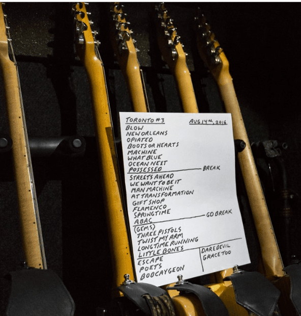 Set lists: What the Tragically Hip played on tour