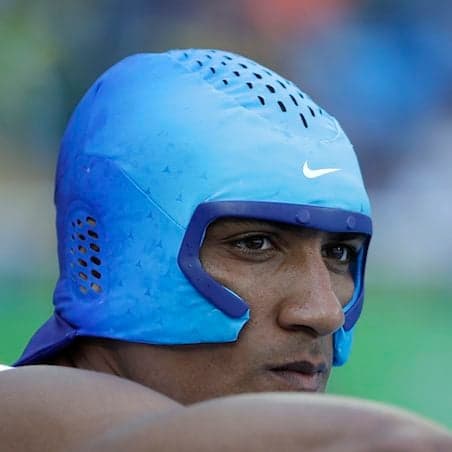 Why is an Olympic gold medallist wearing this on his head?