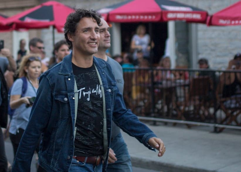 Justin Trudeau takes in the Tragically Hip show